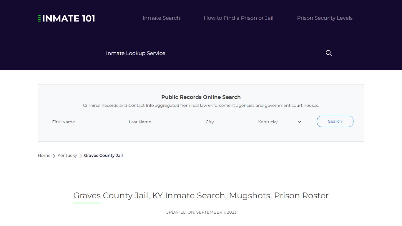 Graves County Jail, KY Inmate Search, Mugshots, Prison Roster